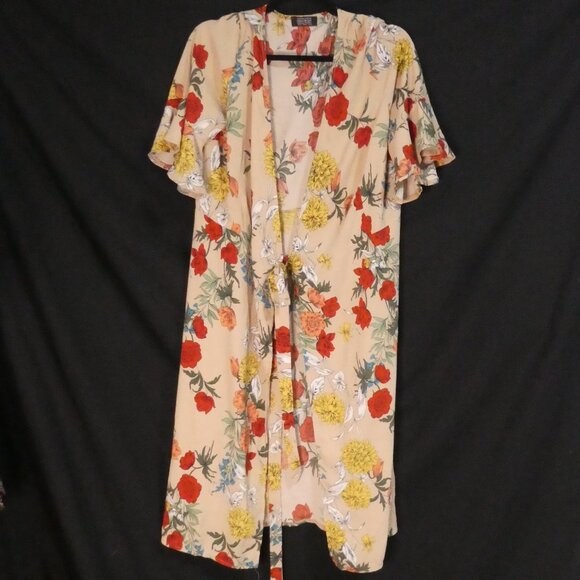 GIRLS ON FILM | size 10 | Floral Tie Waist Gown / Cover-Up - Picture 1 of 16